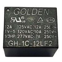 картинка Golden GH-1C-12LF2 Реле управление 12VDC, контакты 10A 250VAC 155ºC от магазина Интерком-НН