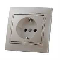 картинка Lezard Mira 701-3030-122 Розетка 1-местная с заземлением жемчужно-белый перламутр от магазина Интерком-НН
