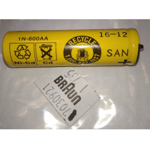 картинка 1N-600AA (Braun 7030921) Аккумулятор Ni-Cd для электробритвы 4775, 4740, 4745, 5611, 5612, 5613 от магазина Интерком-НН фото 3