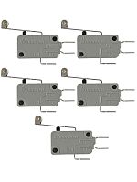 картинка Микропереключатель 5 шт. Dongnan KW3A-16Z5-A200 3-х контактный 16(4)A 250V рычаг с роликом 25мм от магазина Интерком-НН