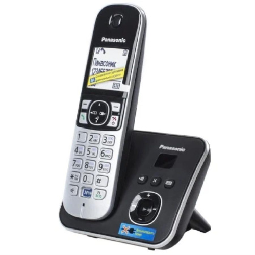 картинка Panasonic KX-TG6821RUB - Беспроводной телефон DECT (радиотелефон) с автоответчиком, цвет: черный  от магазина Интерком-НН фото 2