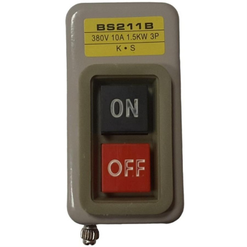 картинка Выключатель кнопочный BS211B (131I) 1,5кВт, 10A трехфазный от магазина Интерком-НН