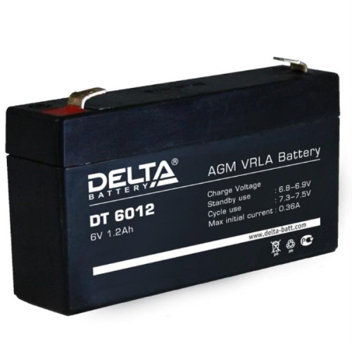 картинка Delta DT 6012 Аккумуляторная батарея необслуживаемая 6В, 1,2А/ч от магазина Интерком-НН