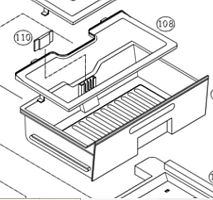 картинка Panasonic CNRAH-20879T Стеклянная полка для холодильника NR-D511, NR-D512, NR-D53 от магазина Интерком-НН