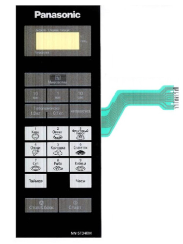 картинка Panasonic F630Y9V20BZP Сенсорная панель для СВЧ (микроволновой печи) NN-ST340MZPE от магазина Интерком-НН