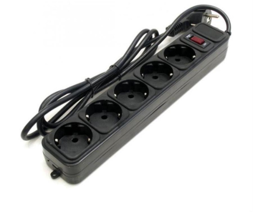 картинка Сетевой фильтр Gembird 5 розеток 1,5 м, черный (SPG3-B-5PPB) от магазина Интерком-НН