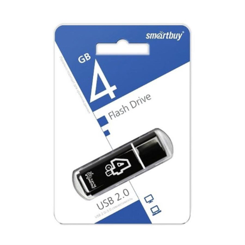 картинка Память USB 4Gb Smart Buy Glossy черный 2.0 (SB4GBGS-K) от магазина Интерком-НН