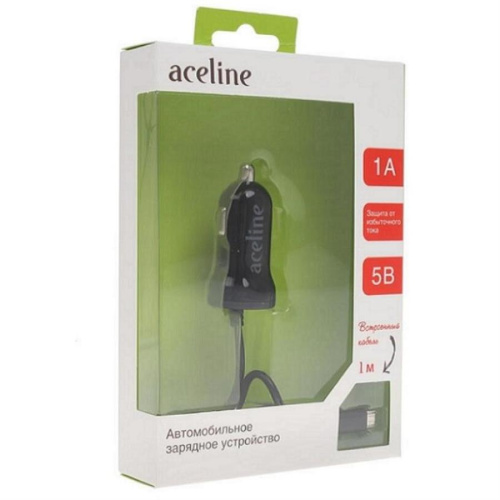 изображение Автомобильное зарядное устройство AceLine C5B1А 1000mA, mini USB магазин Компании Интерком-НН картинка AceLine C5B1А Автомобильное зарядное устройство 1000mA, mini USB от магазина Интерком-НН