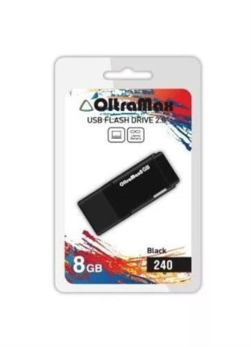 картинка Память USB 8Gb OltraMax 240 черный (OM8GB240-Black) от магазина Интерком-НН