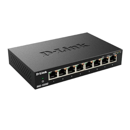 изображение Неуправляемый коммутатор D-Link DGS-1008D/J3A с 8 портами 10/100/1000Base-T, функцией энергосбережения и поддержкой QoS магазин Компании Интерком-НН фото 3 картинка D-Link DGS-1008D/J3A Неуправляемый коммутатор с 8 портами 10/100/1000Base-T от магазина Интерком-НН фото 3