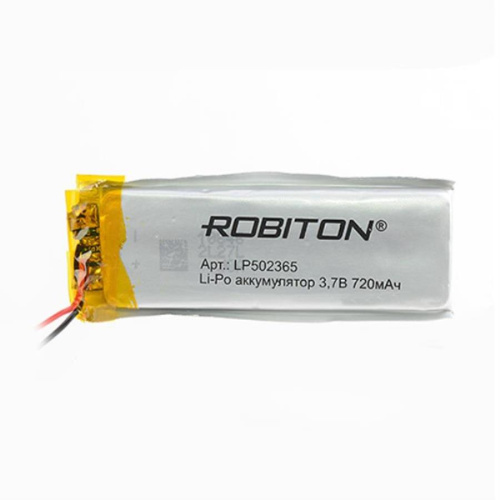 изображение Аккумулятор Li-Po 3.7 В, 720mAh Robiton LP502365 магазин Компании Интерком-НН картинка Robiton LP502365 Аккумулятор Li-Po 3.7 В, 720mAh от магазина Интерком-НН