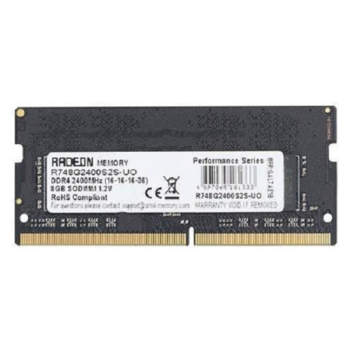 картинка Модуль памяти AMD Radeon R7 Performance Series R748G2400S2S-UO DDR4 - 8Гб 2400, SO-DIMM, OEM от магазина Интерком-НН