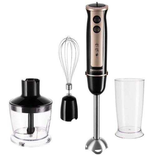 картинка Redmond RHB-2948 блендер погружной 1200Вт, регулировка оборотов, режим турбо, черный/шампань  от магазина Интерком-НН