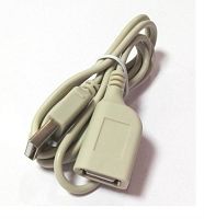 картинка Кабель штекер USB A - гнездо USB A 2.0 (1м), белый, блистер  от магазина Интерком-НН