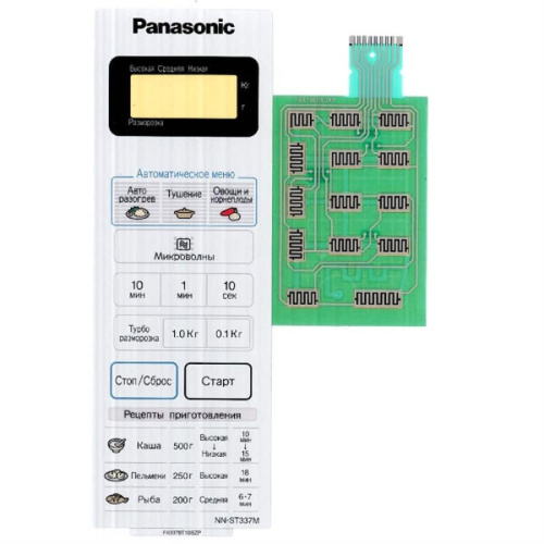 картинка Panasonic F630Y8T10SZP Сенсорная панель для СВЧ (микроволновой печи) NN-ST337M  серебристый от магазина Интерком-НН