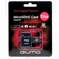 картинка Память Micro SD 32Gb Qumo UHS-I class10 + SD adapter  от магазина Интерком-НН