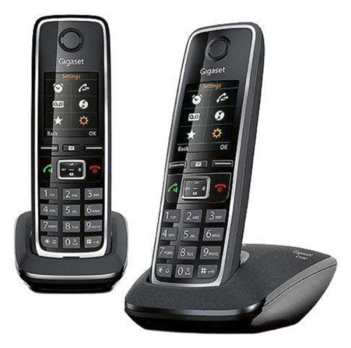 изображение Р/Телефон Dect Gigaset C530 DUO RUS черный (труб. в компл.:2шт) АОН магазин Компании Интерком-НН картинка Р/Телефон Dect Gigaset C530 DUO RUS черный (труб. в компл.:2шт) АОН от магазина Интерком-НН