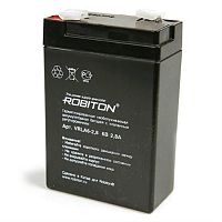 картинка Robiton VRLA6-2.8 свинцово-кислотный аккумулятор 6 В, 2.8 Ач от магазина Интерком-НН