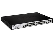 картинка D-Link DES-3810-28 Управляемый коммутатор 3 уровня с 24 порт 10/100 Мбит/с, 4 комбо 1000BASE-T/SFP от магазина Интерком-НН
