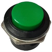 картинка Выключатель (кнопка) 314(9) PB-02 (зеленый) D=16мм, 3A 250V без фиксации для электроинструмента от магазина Интерком-НН