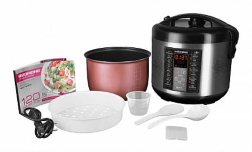 изображение Мультиварка, 700Вт, 5л, цвет серебристый/черный Redmond RMC-M40S магазин Компании Интерком-НН фото 2 картинка Redmond RMC-M40S Мультиварка, 700Вт, 5л, цвет серебристый/черный от магазина Интерком-НН фото 2