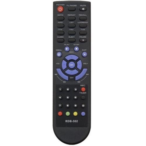 картинка Huayu RDB-502 (17224) пульт дистанционного управления (ПДУ) для цифровых приставок ROLSEN от магазина Интерком-НН