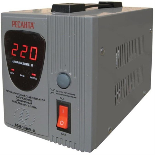 изображение Ресанта ACH-1000/1-Ц (1 кВт) Стабилизатор напряжения однофазный магазин Компании Интерком-НН картинка Ресанта ACH-1000/1-Ц (1 кВт) Стабилизатор напряжения однофазный от магазина Интерком-НН