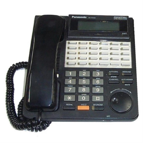 изображение Системный телефон 24 кнопки, черный Panasonic KX-T7433RUB Б/У магазин Компании Интерком-НН картинка Panasonic KX-T7433RUB Б/У Системный телефон 24 кнопки, черный от магазина Интерком-НН