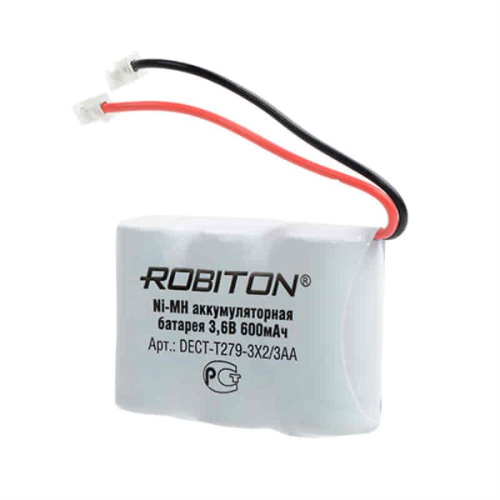 изображение Аккумулятор Ni-MH, 600mAh, 3.6V Robiton DECT-T279-3X2/3AA (Т107) магазин Компании Интерком-НН картинка Robiton DECT-T279-3X2/3AA (T107) Аккумулятор Ni-MH, 3.6V, 600mAh от магазина Интерком-НН