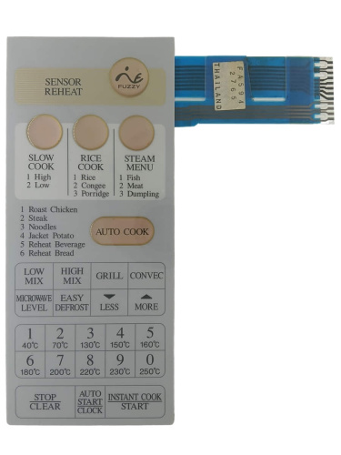 картинка Sharp FUNTKA594WRE0 сенсорная панель на русском для микроволновой печи R-7H55 серый от магазина Интерком-НН фото 2