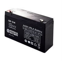 картинка GENERAL SECURITY GS 12-6  Аккумуляторная батарея необслуживаемая 6В, 12А/ч от магазина Интерком-НН