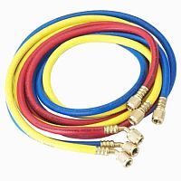 картинка DSZH DS 48600 комплект заправочных шлангов (120см) для фреона R12, R22, R134A, R404A, R407C, R507 от магазина Интерком-НН