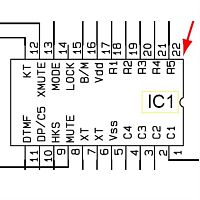 картинка Panasonic C1CA00000250 микросхема для телефонного аппарата KX-TS2361 от магазина Интерком-НН