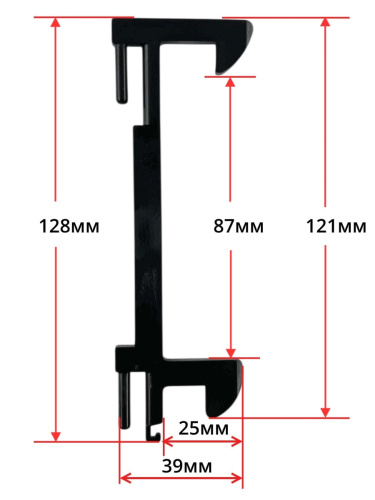 картинка Panasonic A30186660QP крючок двери для СВЧ микроволновой печи NN-8655 129мм от магазина Интерком-НН
