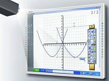 картинка Интерактивная доска 100" IQBoard PS S100B, резисторная технология, USB, RS232, Bluetooth от магазина Интерком-НН