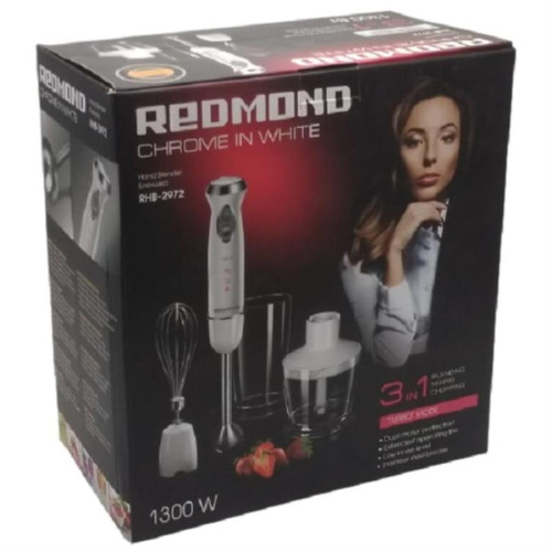 картинка Redmond RHB-2972 Погружной блендер 1300 Вт, регулировка оборотов, режим "турбо", цвет: белый от магазина Интерком-НН фото 2