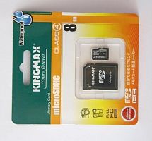 картинка Память Micro SD 8Gb Kingmax class4 (SD adapter) от магазина Интерком-НН