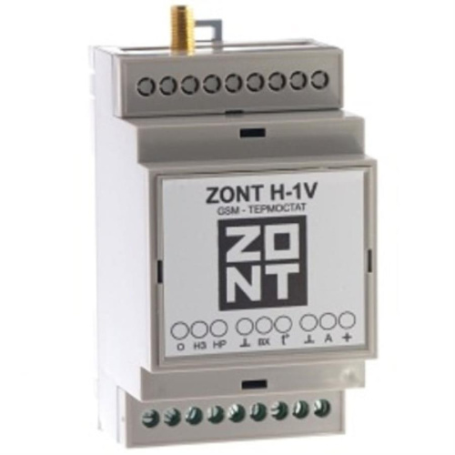изображение ZONT H-1V GSM-контроллер на DIN рейку управление котлом и бойлером с поддержкой OpenTherm магазин Компании Интерком-НН картинка ZONT H-1V GSM-контроллер на DIN рейку управление котлом и бойлером с поддержкой OpenTherm от магазина Интерком-НН