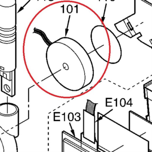 картинка Panasonic L0AD02A00012 Динамик для радиотелефона KX-TC1200 серии от магазина Интерком-НН фото 2