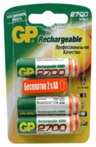 изображение Упаковка аккумуляторов 6шт GP 270AAHCHPBB5-2P6 2700mAh AA магазин Компании Интерком-НН картинка Упаковка аккумуляторов 6шт GP 270AAHCHPBB5-2P6 2700mAh AA от магазина Интерком-НН