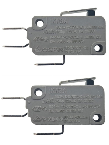 картинка Микропереключатель 2 шт. Dongnan KW3A-16Z1-A200 3-х контактный 16(4)A 250V с рычагом 14мм от магазина Интерком-НН фото 2