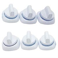 картинка Комплект ручек 01043101 для газовой плиты Gefest 1300, 1500 (белые) от магазина Интерком-НН