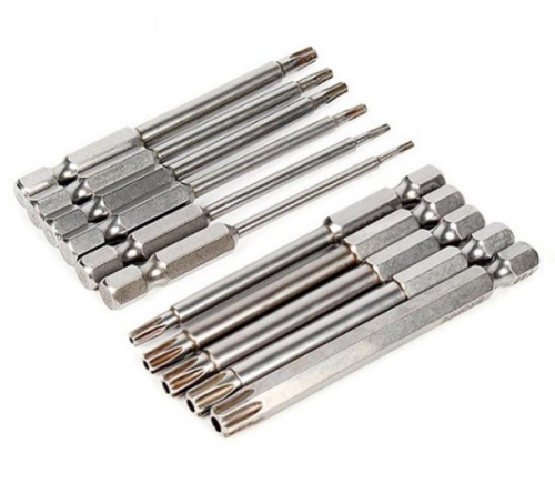картинка Набор магнитных бит Torx 75мм, 1/4" 11шт T6, T7, T8, T9, T10, T15, T20, T25, T27, T30, T40 от магазина Интерком-НН фото 2