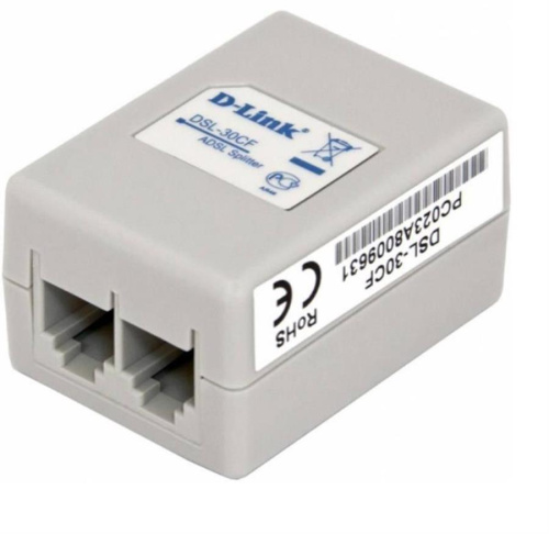 изображение Сплиттер xDSL D-Link DSL-30CF/RS RJ-11 ADSL Annex A DSL-30CF/RS магазин Компании Интерком-НН картинка DSL-30CF Сплиттер xDSL D-Link DSL-30CF/RS RJ-11 ADSL Annex A от магазина Интерком-НН