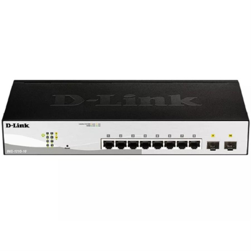 изображение D-Link DGS-1210-10/F1A управляемый коммутатор 8 портов 10/100/1000Base-T и 2 порта 1000Base-X SFP магазин Компании Интерком-НН картинка D-Link DGS-1210-10/F1A управляемый коммутатор 8 портов 10/100/1000Base-T и 2 порта 1000Base-X SFP от магазина Интерком-НН