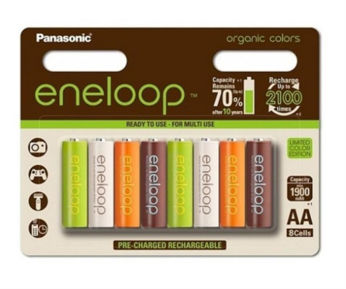 картинка Panasonic eneloop BK-3MCCE/8RE COLORS 8шт. аккумуляторов 1900mAh AA BL8 от магазина Интерком-НН