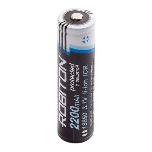 изображение Аккумулятор Li-ion 18650 ICR 3.7 В, 2200mAh, с защитой Robiton 2.2/Li18650 магазин Компании Интерком-НН картинка Robiton 2.2/Li18650 Аккумулятор Li-ion 18650 ICR 3.7 В, 2200mAh, с защитой от магазина Интерком-НН