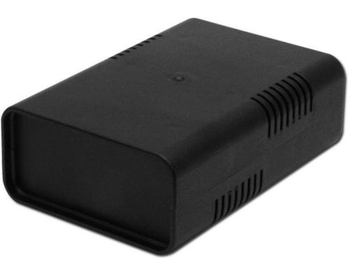 картинка KGB11 Корпус EURO-BOX для РЭА 95х135х45мм, пластик, черный от магазина Интерком-НН