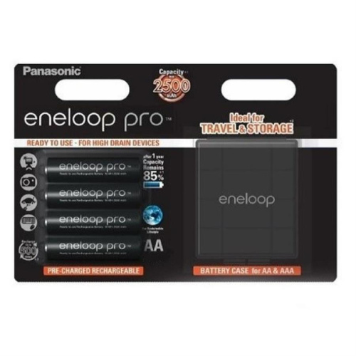 изображение 4 аккумулятора 2500mAh AA +футляр BL4 Panasonic eneloop BK-3HCDEC4BE магазин Компании Интерком-НН картинка Panasonic eneloop BK-3HCDEC4BE 4 аккумулятора 2500mAh AA +футляр BL4 от магазина Интерком-НН