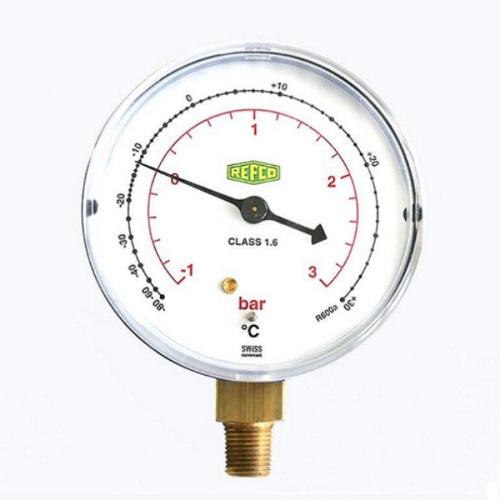 картинка Refco M2-250-M-R600a (9385882) Манометр низкого давления со шкалой для фреона R600а от магазина Интерком-НН